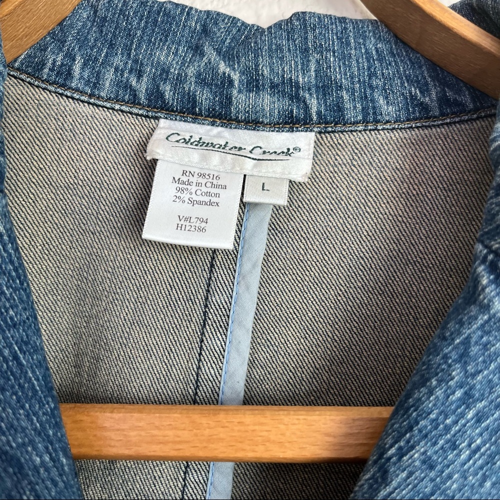 Coldwater Creek Denim Jacket , Size Large. Button Front Jacket. Great Condition. - Picture 4 of 8